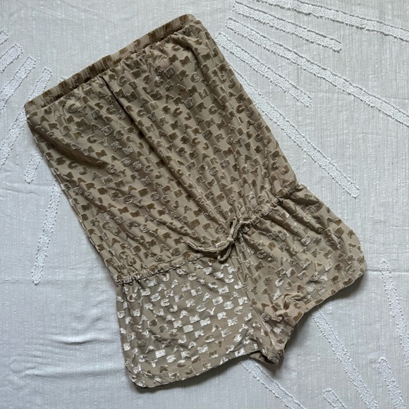 🐚MARC BY MARC JACOBS Swim Cover-Up — Beige Monogram- Size M - Picture 1 of 11